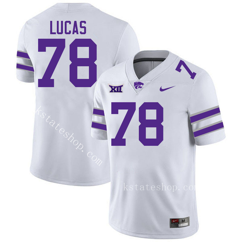 Cornelius Lucas Kansas State Jersey,Kansas State Wildcats #78 Cornelius Lucas Jersey Youth-White